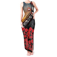 Personalised Remembering ANZAC Lest We Forget Tank Maxi Dress Vintage Film Frame Memorial Red Poppy