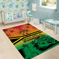 Hapi 44th Indipendens Dei Vanuatu Area Rug Yumi 1980 with Vanuatuan Beach Landscape LT9 - Polynesian Pride
