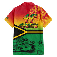 Hapi 44th Indipendens Dei Vanuatu Family Matching Tank Maxi Dress and Hawaiian Shirt Yumi 1980 with Vanuatuan Beach Landscape LT9 - Polynesian Pride