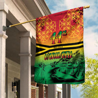 Hapi 44th Indipendens Dei Vanuatu Garden Flag Yumi 1980 with Vanuatuan Beach Landscape LT9 House Flag Reggae - Polynesian Pride
