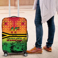 Hapi 44th Indipendens Dei Vanuatu Luggage Cover Yumi 1980 with Vanuatuan Beach Landscape LT9 Reggae - Polynesian Pride