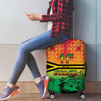 Hapi 44th Indipendens Dei Vanuatu Luggage Cover Yumi 1980 with Vanuatuan Beach Landscape LT9 - Polynesian Pride