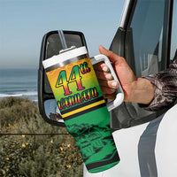 Hapi 44th Indipendens Dei Vanuatu Tumbler With Handle Yumi 1980 with Vanuatuan Beach Landscape