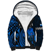 Tonga ANZAC Day Sherpa Hoodie Lest We Forget Blue Version LT9 Unisex Blue - Polynesian Pride