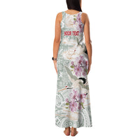 Personalized Japanese Shirasagi Bird Family Matching Tank Maxi Dress and Hawaiian Shirt Sakura and Hibiscus Polynesian Pattern LT9 - Polynesian Pride