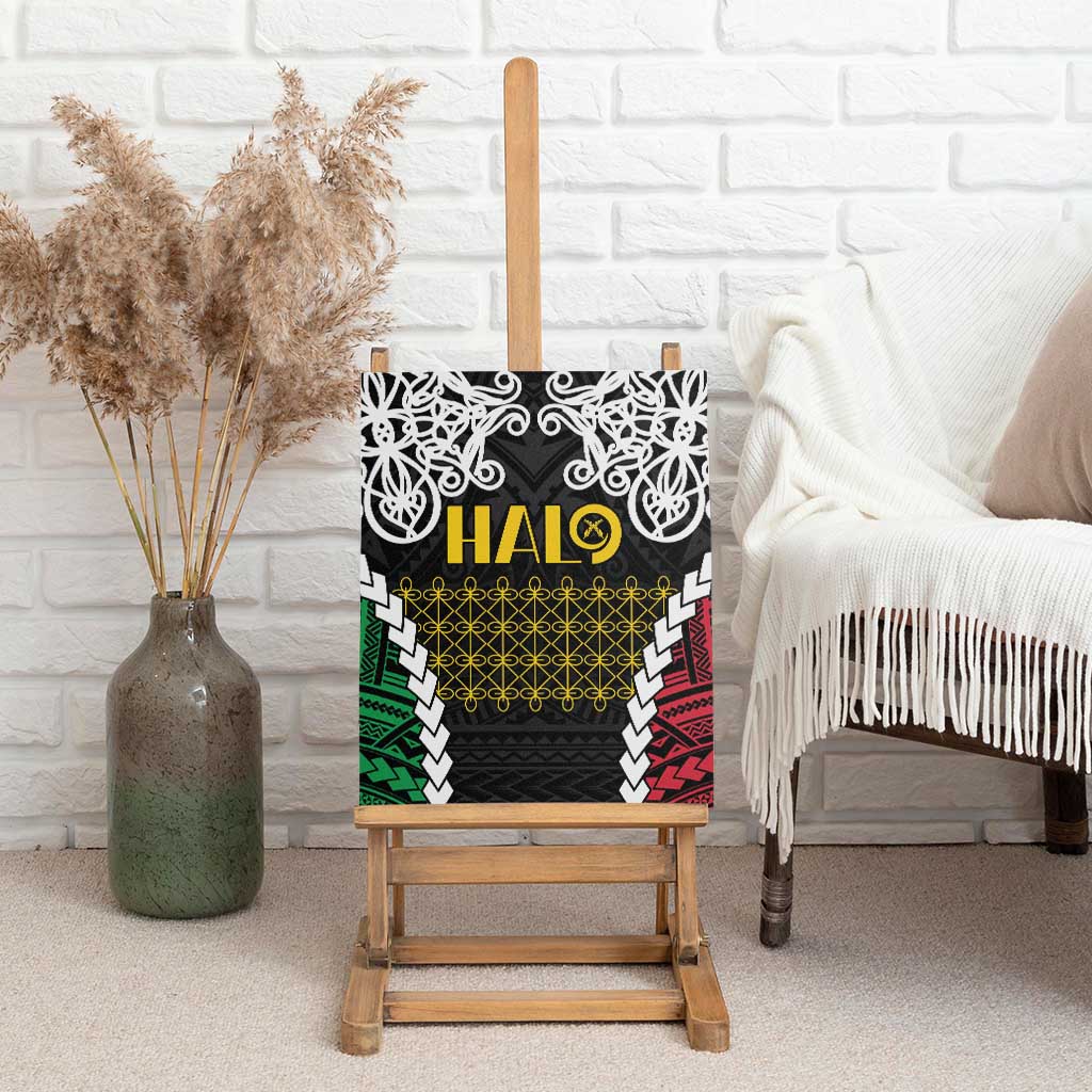 Halo Vanuatu Pride Canvas Wall Art Vanuatuan Sand Drawing Pattern