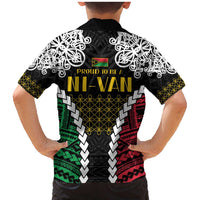 Halo Vanuatu Pride Family Matching Mermaid Dress and Hawaiian Shirt Vanuatuan Sand Drawing Pattern LT9 - Polynesian Pride