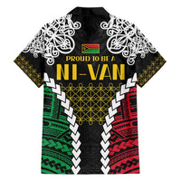 Halo Vanuatu Pride Family Matching Off Shoulder Short Dress and Hawaiian Shirt Vanuatuan Sand Drawing Pattern LT9 - Polynesian Pride