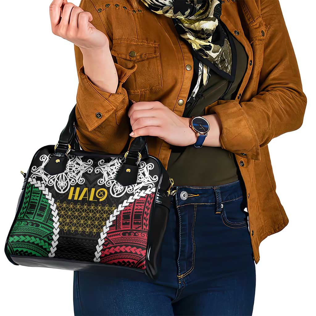 Halo Vanuatu Pride Shoulder Handbag Vanuatuan Sand Drawing Pattern