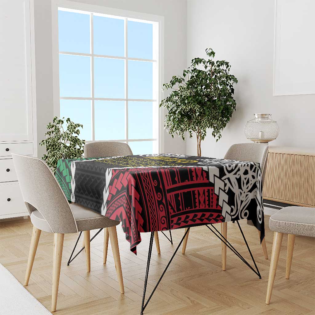 Halo Vanuatu Pride Tablecloth Vanuatuan Sand Drawing Pattern