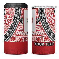 Malo e lelei Tonga 4 in 1 Can Cooler Tumbler Ngatu Tokelau Feletoa Fata Traditional Polynesian Pattern LT9 One Size: 16 oz Red - Polynesian Pride