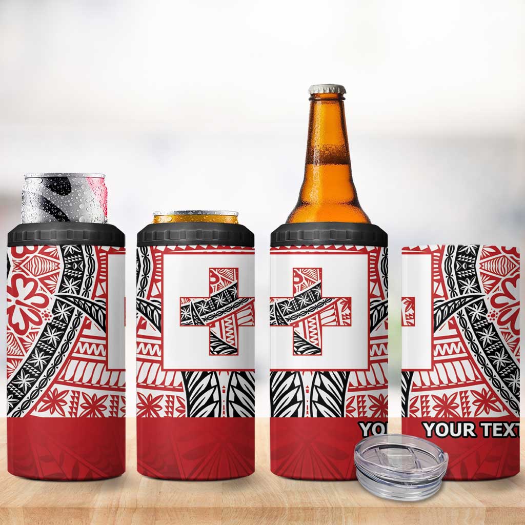 Malo e lelei Tonga 4 in 1 Can Cooler Tumbler Ngatu Tokelau Feletoa Fata Traditional Polynesian Pattern LT9 - Polynesian Pride