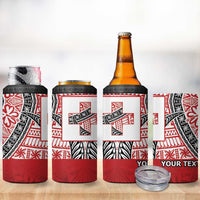 Malo e lelei Tonga 4 in 1 Can Cooler Tumbler Ngatu Tokelau Feletoa Fata Traditional Polynesian Pattern LT9 - Polynesian Pride