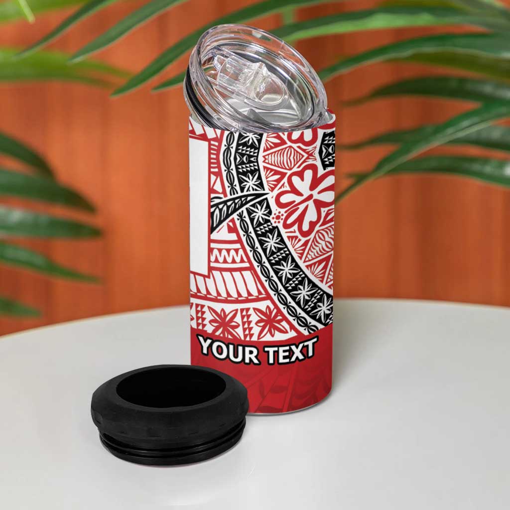 Malo e lelei Tonga 4 in 1 Can Cooler Tumbler Ngatu Tokelau Feletoa Fata Traditional Polynesian Pattern LT9 - Polynesian Pride