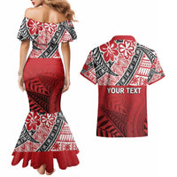 Malo e lelei Tonga Couples Matching Mermaid Dress and Hawaiian Shirt Ngatu Tokelau Feletoa Fata Traditional Polynesian Pattern LT9 - Polynesian Pride