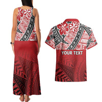 Malo e lelei Tonga Couples Matching Tank Maxi Dress and Hawaiian Shirt Ngatu Tokelau Feletoa Fata Traditional Polynesian Pattern LT9 - Polynesian Pride