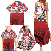 Malo e lelei Tonga Family Matching Summer Maxi Dress and Hawaiian Shirt Ngatu Tokelau Feletoa Fata Traditional Polynesian Pattern LT9 - Polynesian Pride