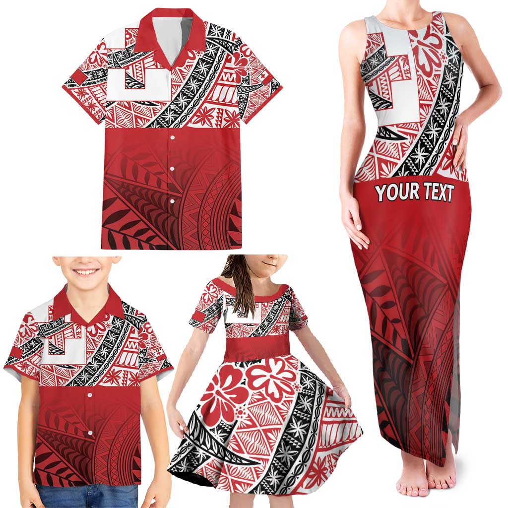 Malo e lelei Tonga Family Matching Tank Maxi Dress and Hawaiian Shirt Ngatu Tokelau Feletoa Fata Traditional Polynesian Pattern LT9 - Polynesian Pride