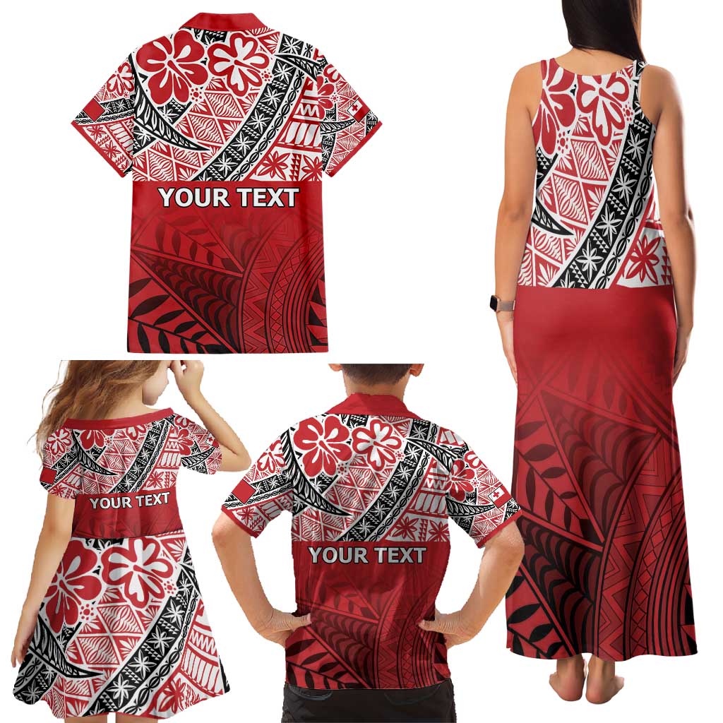 Malo e lelei Tonga Family Matching Tank Maxi Dress and Hawaiian Shirt Ngatu Tokelau Feletoa Fata Traditional Polynesian Pattern LT9 - Polynesian Pride