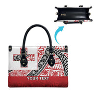 Malo e lelei Tonga Leather Bag Ngatu Tokelau Feletoa Fata Traditional Polynesian Pattern - Polynesian Pride