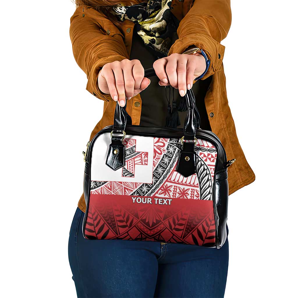 Malo e lelei Tonga Shoulder Handbag Ngatu Tokelau Feletoa Fata Traditional Polynesian Pattern