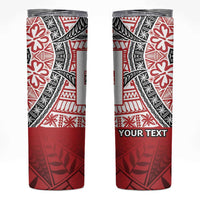 Malo e lelei Tonga Skinny Tumbler Ngatu Tokelau Feletoa Fata Traditional Polynesian Pattern LT9 Red - Polynesian Pride