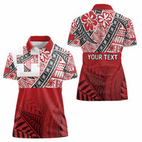 Malo e lelei Tonga Women Polo Shirt Ngatu Tokelau Feletoa Fata Traditional Polynesian Pattern LT9 - Polynesian Pride