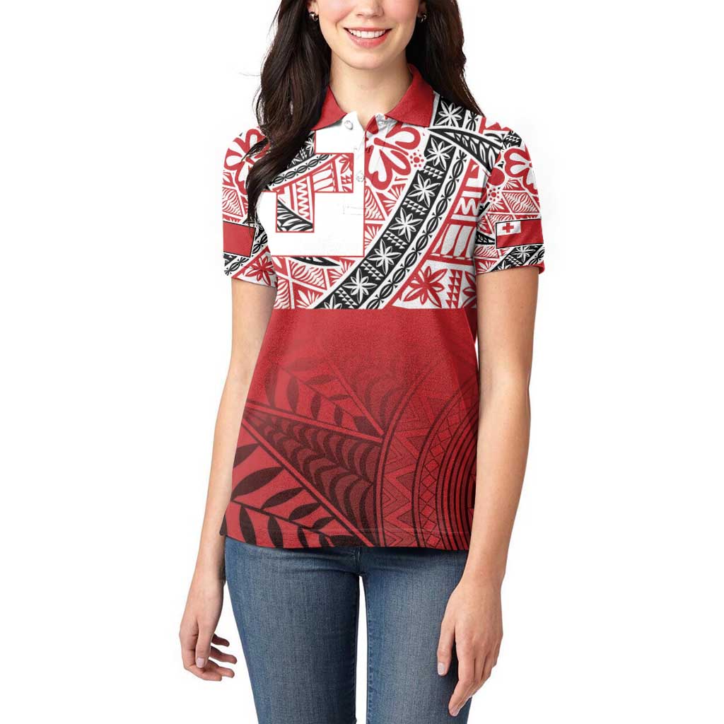 Malo e lelei Tonga Women Polo Shirt Ngatu Tokelau Feletoa Fata Traditional Polynesian Pattern LT9 - Polynesian Pride