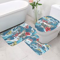 Hawaii Santa Skeleton Surfing Personalized Bathroom Set Mele Kalikimaka i Iulai! LT9 - Polynesian Pride