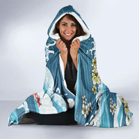 Hawaii Santa Skeleton Surfing Personalized Hooded Blanket Mele Kalikimaka i Iulai! LT9 - Polynesian Pride