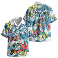 Hawaii Santa Skeleton Surfing Personalized Kid Hawaiian Shirt Mele Kalikimaka i Iulai! LT9 - Polynesian Pride