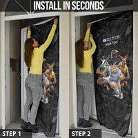 Custom Rugby Southern Hemisphere Door Cover Argentina AUNZ South Africa Mascot Black LT9 - Polynesian Pride