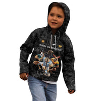 Custom Rugby Southern Hemisphere Kid Hoodie Argentina AUNZ South Africa Mascot Black LT9 - Polynesian Pride