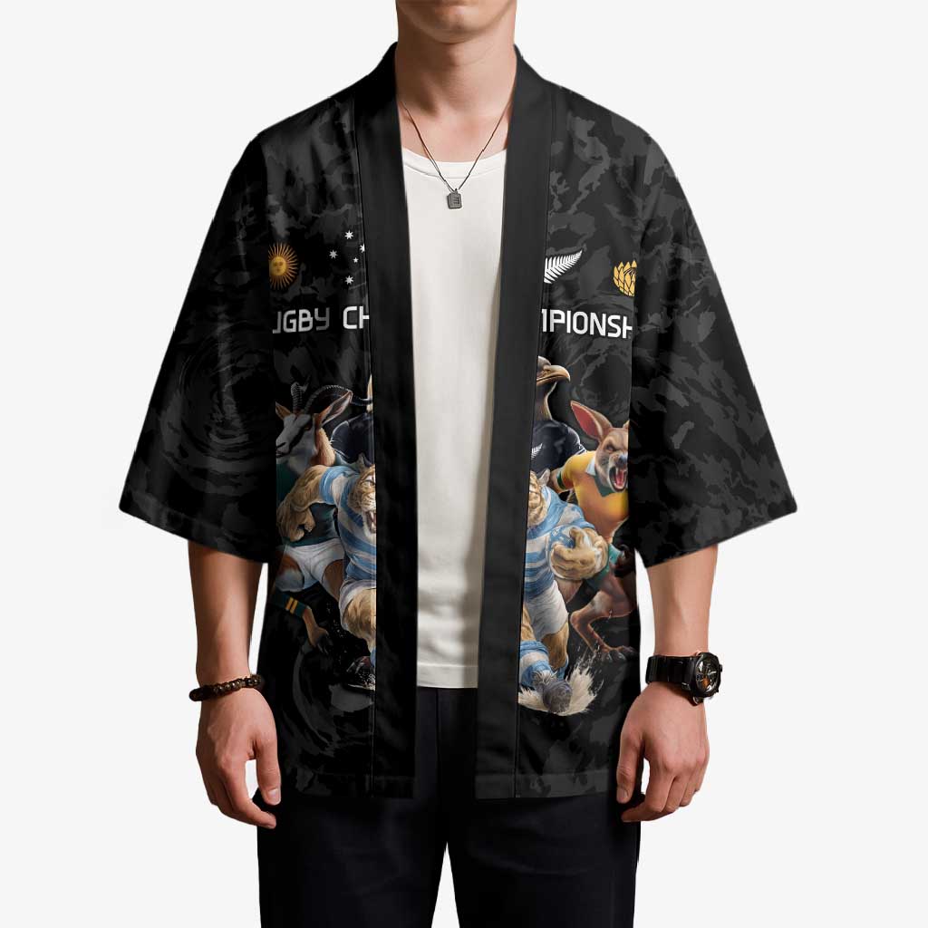 Custom Rugby Southern Hemisphere Kimono Argentina AUNZ South Africa Mascot Black - Polynesian Pride