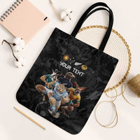 Custom Rugby Southern Hemisphere Tote Bag Argentina AUNZ South Africa Mascot Black LT9 Black Strap One Size Black - Polynesian Pride
