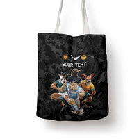 Custom Rugby Southern Hemisphere Tote Bag Argentina AUNZ South Africa Mascot Black LT9 - Polynesian Pride