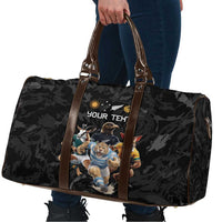 Custom Rugby Southern Hemisphere Travel Bag Argentina AUNZ South Africa Mascot Black LT9 - Polynesian Pride