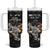 Custom Rugby Southern Hemisphere Tumbler With Handle Argentina AUNZ South Africa Mascot Black - Polynesian Pride