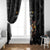 Custom Rugby Southern Hemisphere Window Curtain Argentina AUNZ South Africa Mascot Black - Polynesian Pride