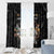 Custom Rugby Southern Hemisphere Window Curtain Argentina AUNZ South Africa Mascot Black - Polynesian Pride