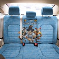 Custom Rugby Southern Hemisphere Back Car Seat Cover Argentina AUNZ South Africa Mascot Blue LT9 - Polynesian Pride