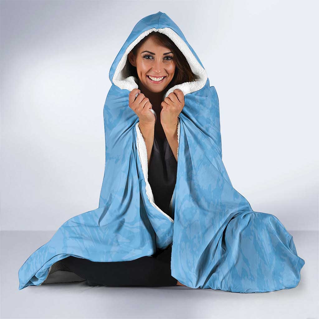 Custom Rugby Southern Hemisphere Hooded Blanket Argentina AUNZ South Africa Mascot Blue LT9 - Polynesian Pride
