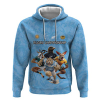 Custom Rugby Southern Hemisphere Hoodie Argentina AUNZ South Africa Mascot Blue LT9 Pullover Hoodie Blue - Polynesian Pride