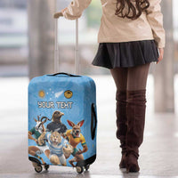 Custom Rugby Southern Hemisphere Luggage Cover Argentina AUNZ South Africa Mascot Blue LT9 - Polynesian Pride