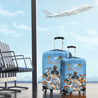 Custom Rugby Southern Hemisphere Luggage Cover Argentina AUNZ South Africa Mascot Blue LT9 - Polynesian Pride