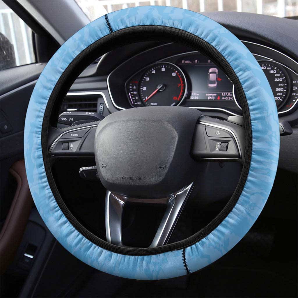 Rugby Southern Hemisphere Steering Wheel Cover Argentina AUNZ South Africa Mascot Blue LT9 - Polynesian Pride