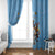 Custom Rugby Southern Hemisphere Window Curtain Argentina AUNZ South Africa Mascot Blue - Polynesian Pride