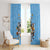 Custom Rugby Southern Hemisphere Window Curtain Argentina AUNZ South Africa Mascot Blue - Polynesian Pride