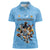 Custom Rugby Southern Hemisphere Women Polo Shirt Argentina AUNZ South Africa Mascot Blue - Polynesian Pride