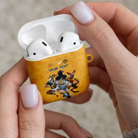Custom Rugby Southern Hemisphere AirPods Case Argentina AUNZ South Africa Mascot Gold LT9 - Polynesian Pride